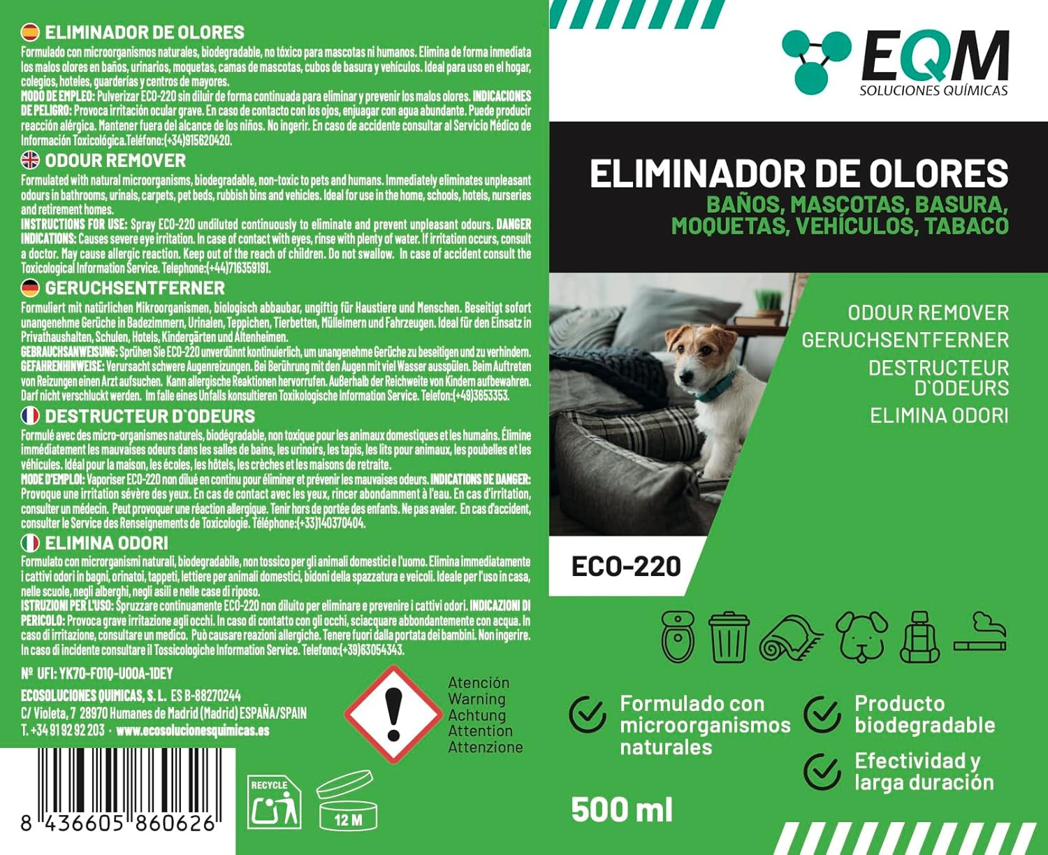 Eliminador De Olores Instantáneo - 500 ML