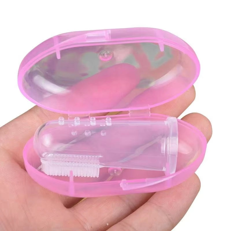 Cepillo de dientes de dedo para mascotas súper suave
