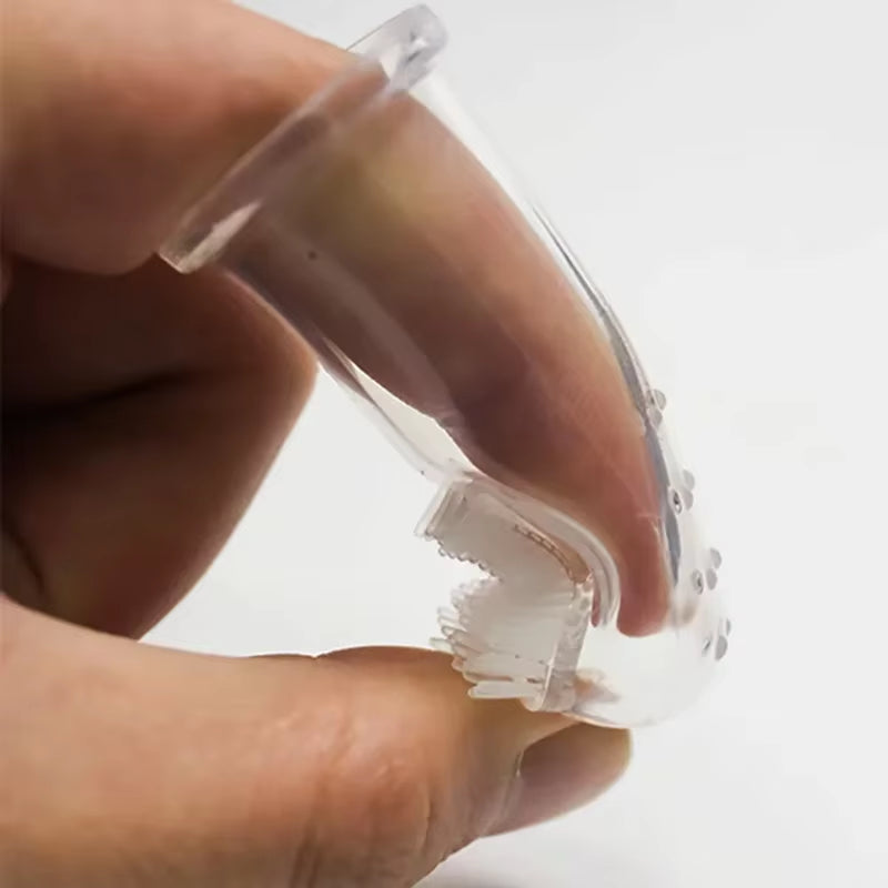 Cepillo de dientes de dedo para mascotas súper suave