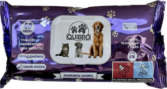 Toallitas Húmedas Con Lavanda - 40 unidades