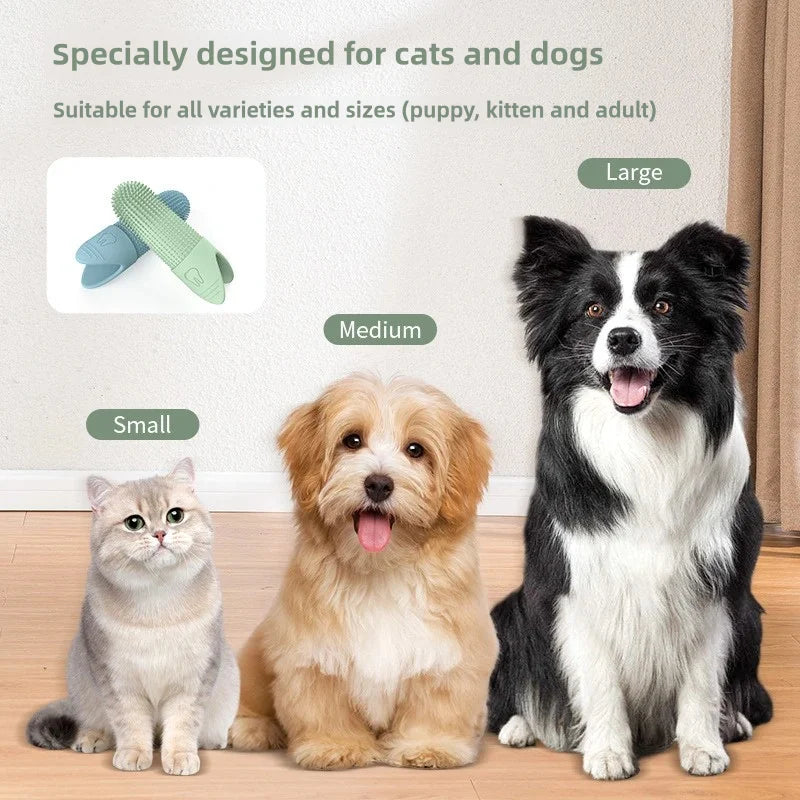 Cepillo de dientes 360º para mascotas